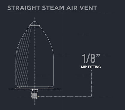 1/8" Straight Hoffman Style Steam Air Vent; Heat Regulator Float Type Valve; Straight Mount; NPT; Chrome Plated Steel - Fittings N' Valves