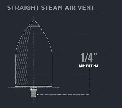 1/4" Straight Hoffman Style Steam Air Vent; Heat Regulator Float Type Valve; Straight Mount; NPT; Chrome Plated Steel - Fittings N' Valves