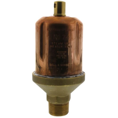 Hoffman Air Valve 401429 74, 1/2" x 3/4" Straight Steam Unit Heater Air Valve - Fittings N' Valves