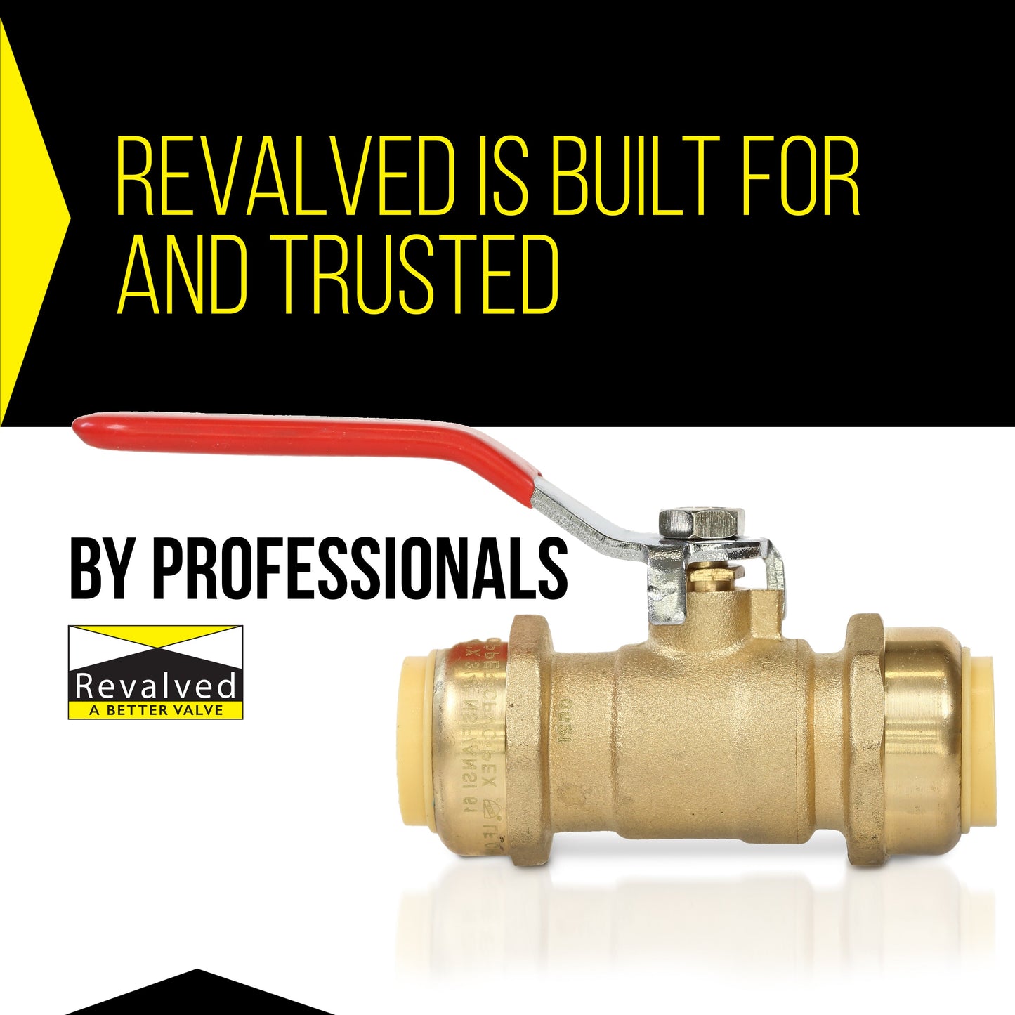 3/4" Push x Female Ball Valve - Push-Fit Water Shut Off (Lead-Free)