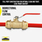 3/4" Push x Female Ball Valve - Push-Fit Water Shut Off (Lead-Free)