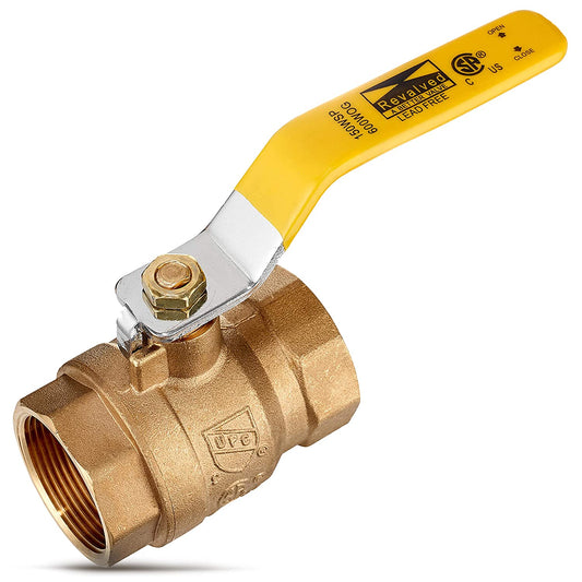 3/4" Brass Ball Valve 600 WOG Female Threaded NPT Full Port  – Lead-Free